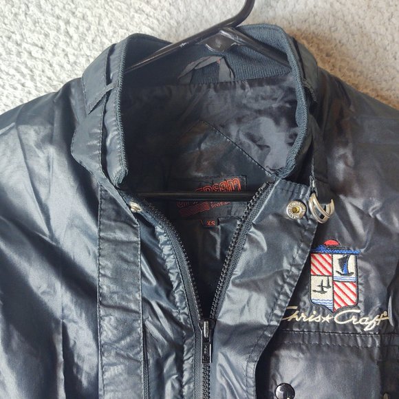 VINTAGE CHRIS CRAFT UPSTREAM JACKET NAVY BLUE XL NYLON FULL ZIPPER - Picture 1 of 3